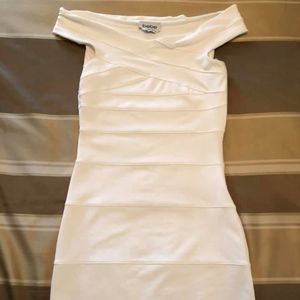 White Bebe Bodycon Dress